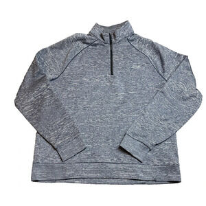 Greg Norman Mens 1/4 Zip Pullover Long Sleeve Fleece Lined Heather Gray Sz M